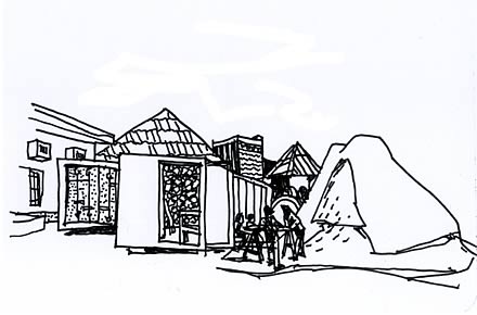 Yves Leonard - carnet dessins du Nigeria